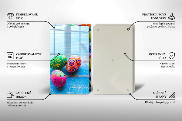 Skärbräda glas påskägg