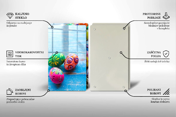 Skärbräda glas påskägg