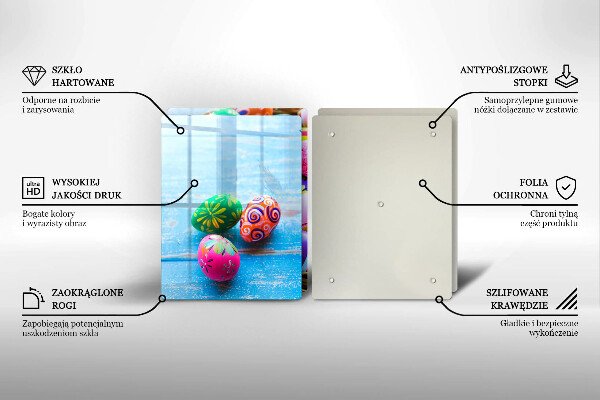 Skärbräda glas påskägg