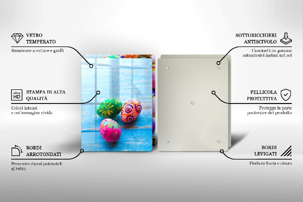 Skärbräda glas påskägg