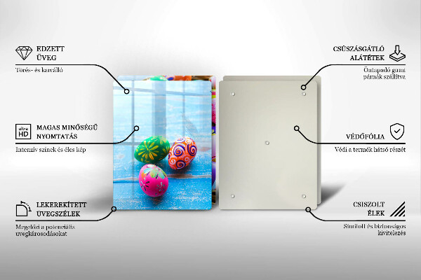 Skärbräda glas påskägg