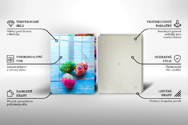 Skärbräda glas påskägg