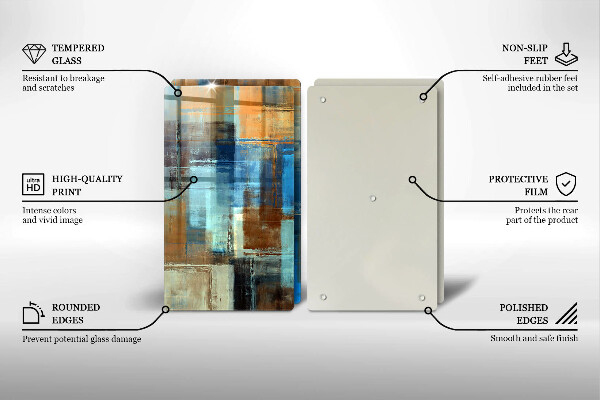 Skärbräda glas Målad bakgrund