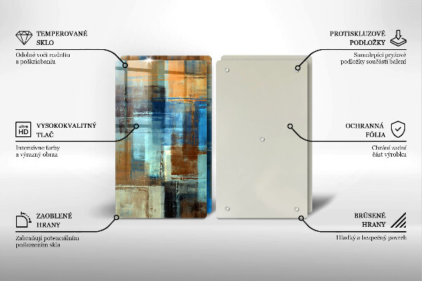 Skärbräda glas Målad bakgrund