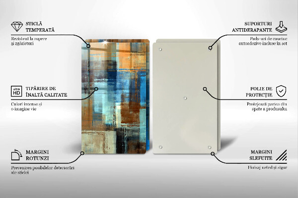 Skärbräda glas Målad bakgrund