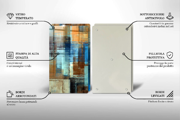 Skärbräda glas Målad bakgrund