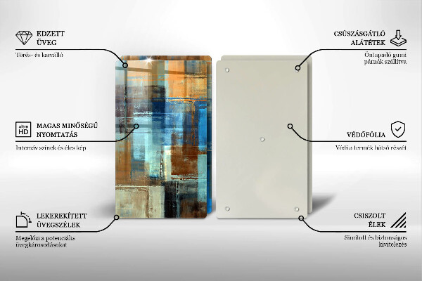 Skärbräda glas Målad bakgrund