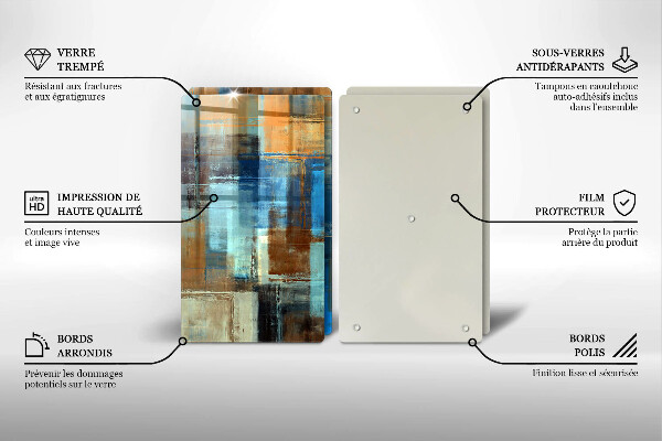 Skärbräda glas Målad bakgrund