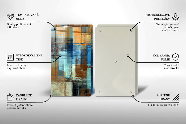 Skärbräda glas Målad bakgrund