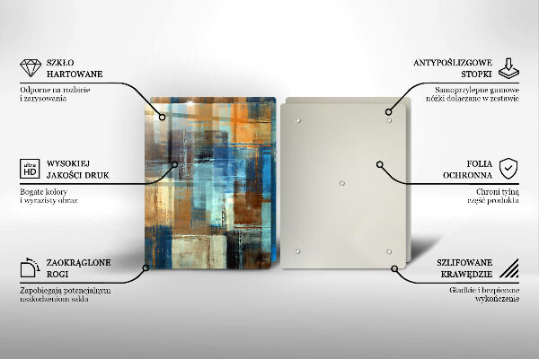 Skärbräda glas Målad bakgrund