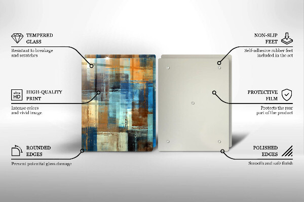 Skärbräda glas Målad bakgrund