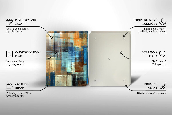 Skärbräda glas Målad bakgrund