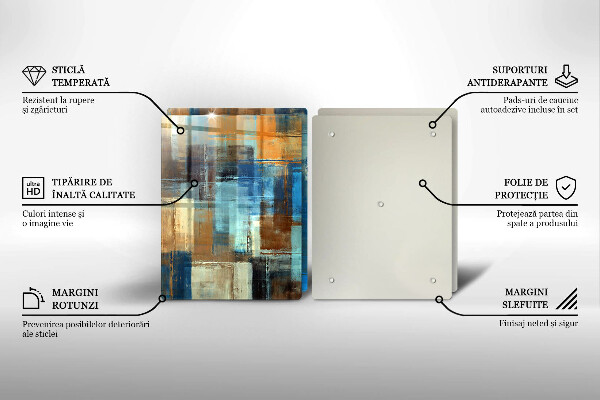Skärbräda glas Målad bakgrund