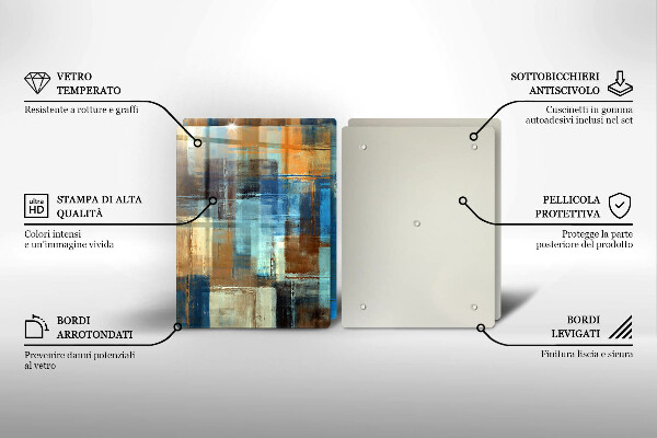 Skärbräda glas Målad bakgrund