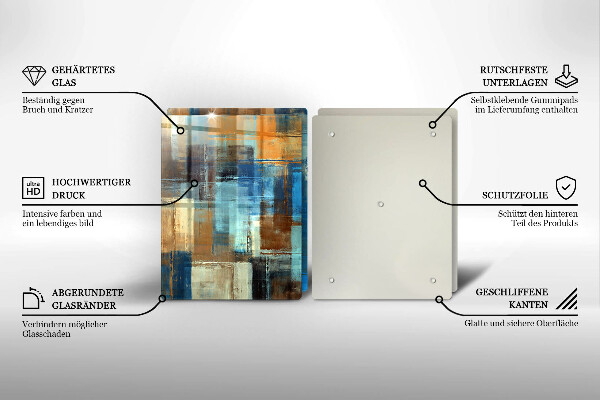 Skärbräda glas Målad bakgrund