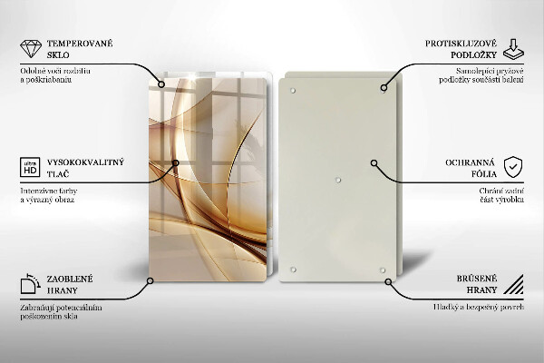 Skärbräda glas Abstraktionsformer