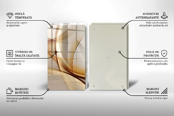 Skärbräda glas Abstraktionsformer