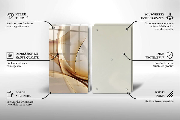 Skärbräda glas Abstraktionsformer