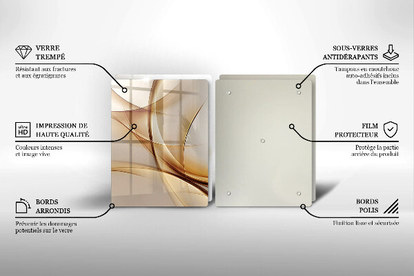 Skärbräda glas Abstraktionsformer