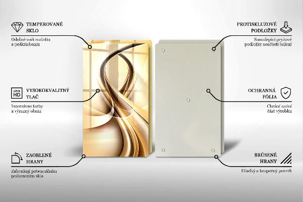 Skärbräda glas Abstrakt rök