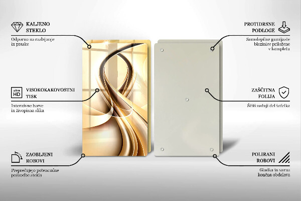 Skärbräda glas Abstrakt rök