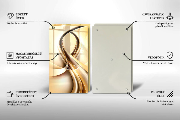 Skärbräda glas Abstrakt rök