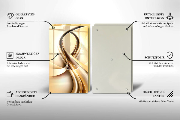 Skärbräda glas Abstrakt rök