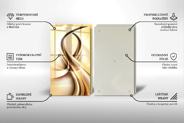 Skärbräda glas Abstrakt rök