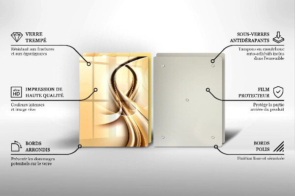 Skärbräda glas Abstrakt rök