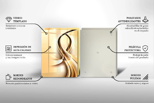 Skärbräda glas Abstrakt rök