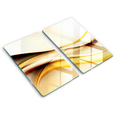 Skärbräda glas Abstrakta röklinjer