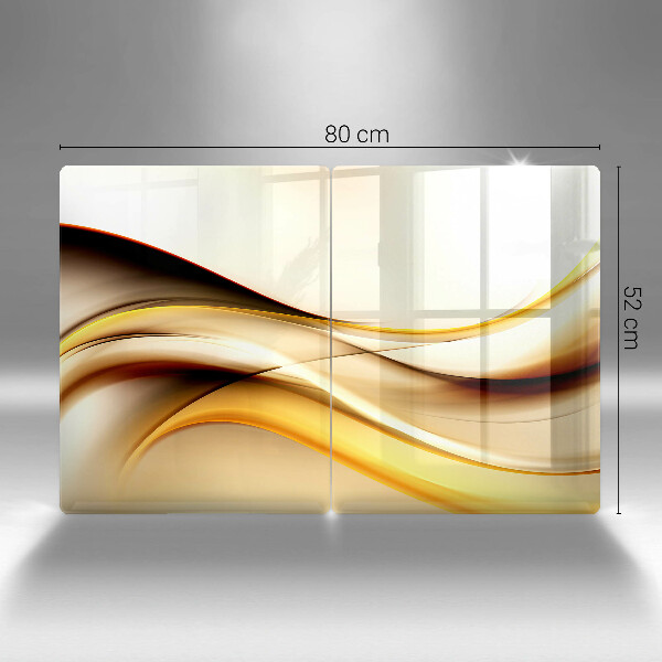 Skärbräda glas Abstrakta röklinjer