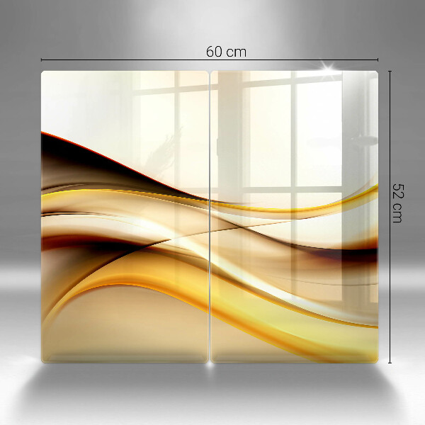 Skärbräda glas Abstrakta röklinjer