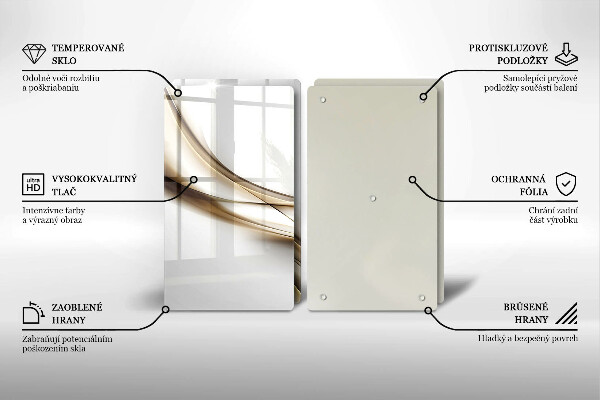 Skärbräda glas Mjuka linjer abstrakt