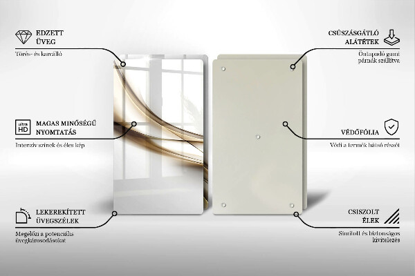 Skärbräda glas Mjuka linjer abstrakt