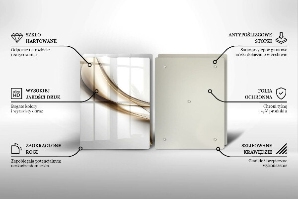 Skärbräda glas Mjuka linjer abstrakt