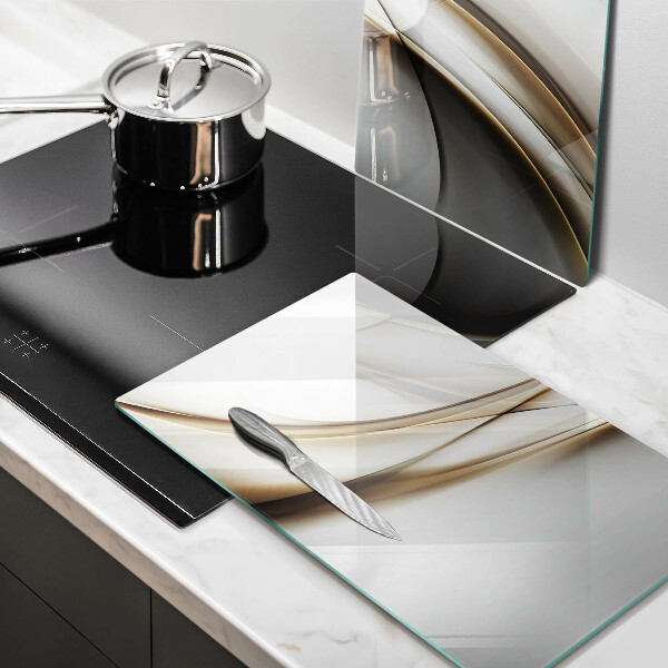 Skärbräda glas Mjuka linjer abstrakt