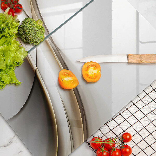 Skärbräda glas Mjuka linjer abstrakt