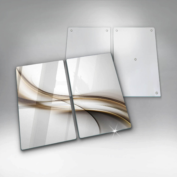 Skärbräda glas Mjuka linjer abstrakt