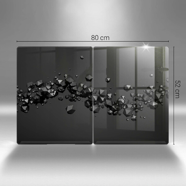 Skärbräda glas 3D-former abstrakt