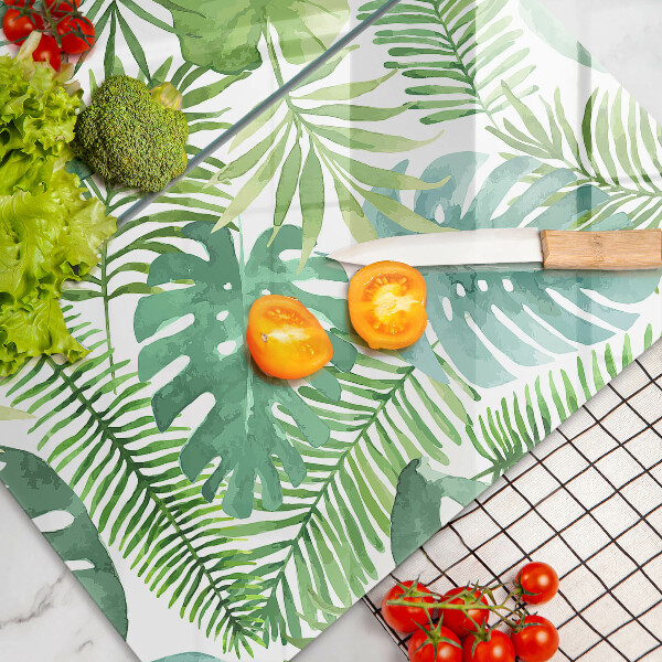 Skärbräda glas Akvarell boho blad