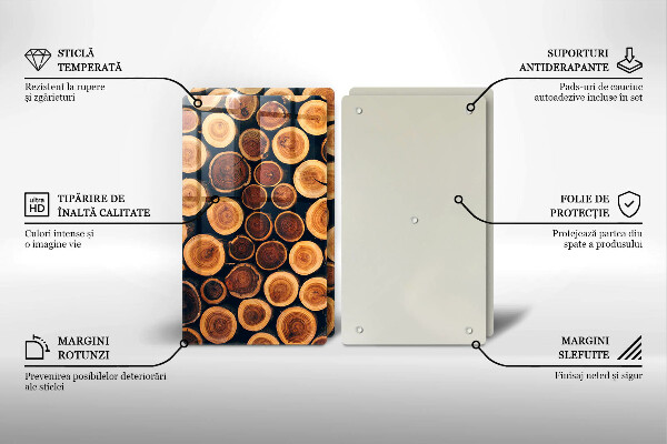 Skärbräda glas Trästubbar