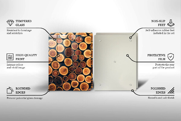 Skärbräda glas Trästubbar