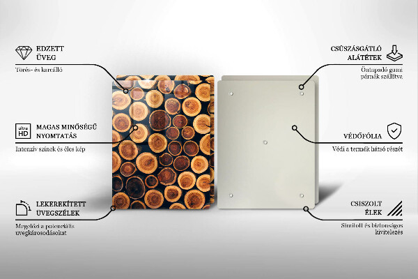 Skärbräda glas Trästubbar