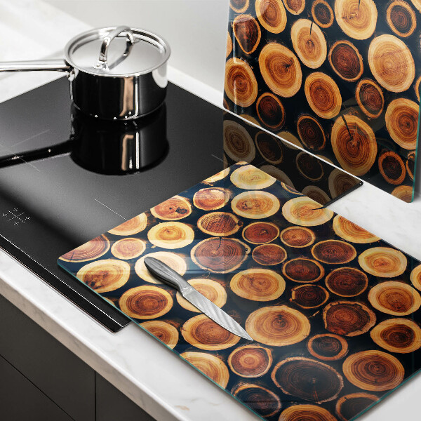 Skärbräda glas Trästubbar