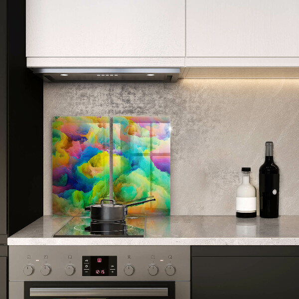 Skärbräda glas Färgglad abstraktion