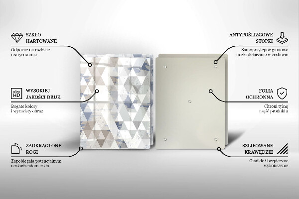 Skärbräda glas Triangelmönster
