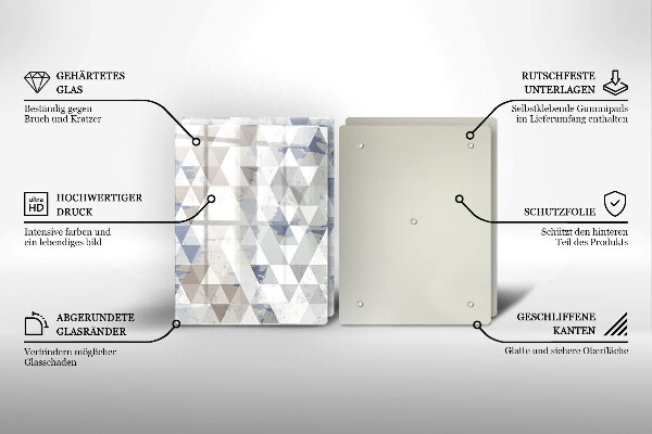 Skärbräda glas Triangelmönster