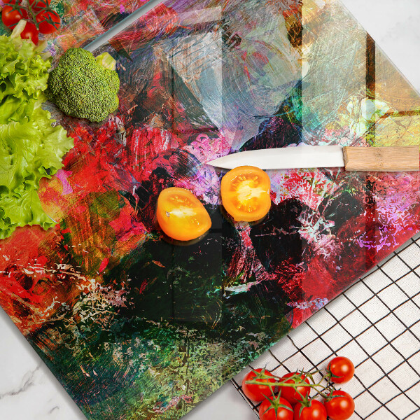 Skärbräda glas Måla abstraktion