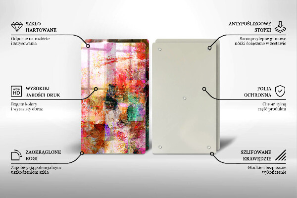 Skärbräda glas Måla abstraktion